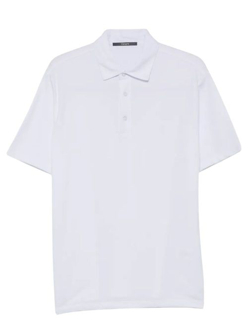Tricou polo alb din bumbac