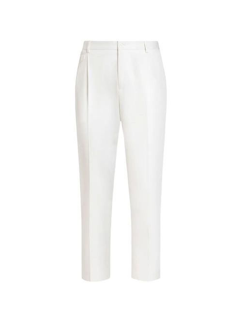 Pantaloni albi din bumbac