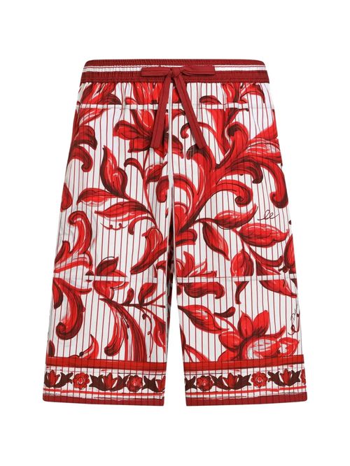 Pantaloni scurți imprimeu Majolica