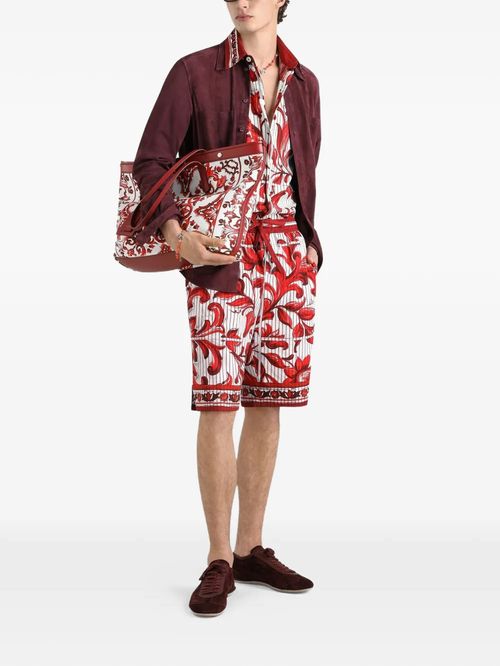 Pantaloni scurți imprimeu Majolica