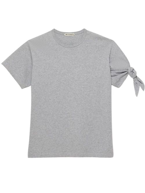 Tricou gri cu mânecă înnodată