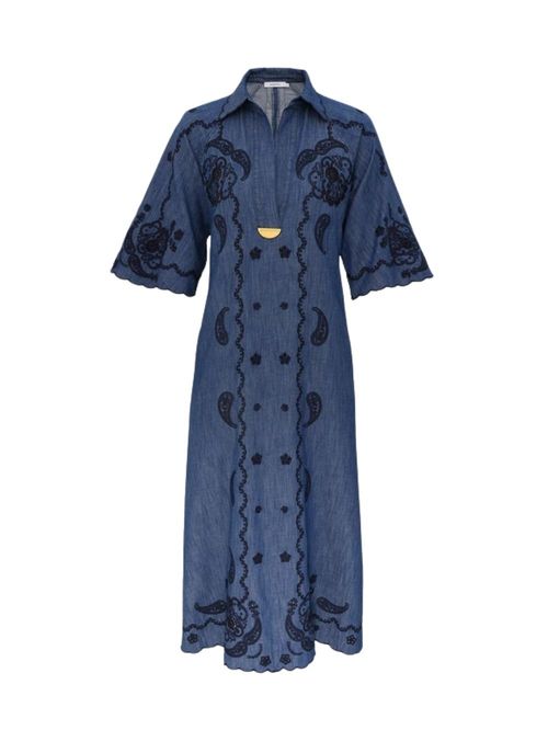 Rochie midi Aster cu broderie