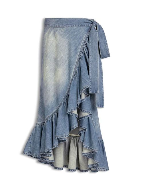 Fustă din denim cu drapaje