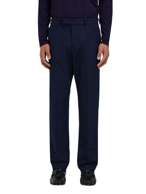 Pantaloni bleumarin bumbac cu cașmir