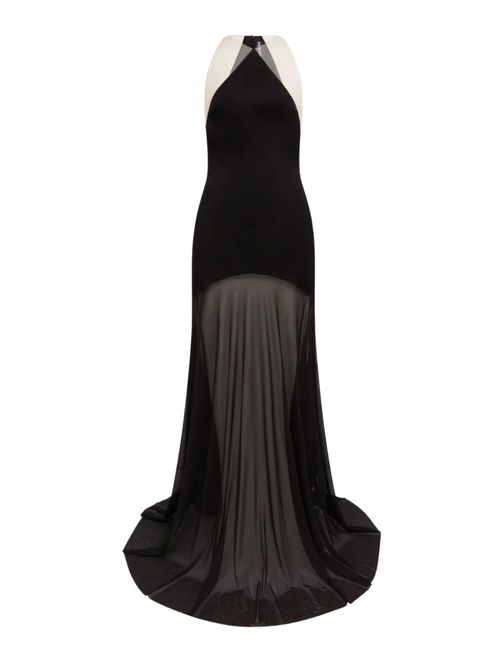 Rochie lungă Haltherneck neagră