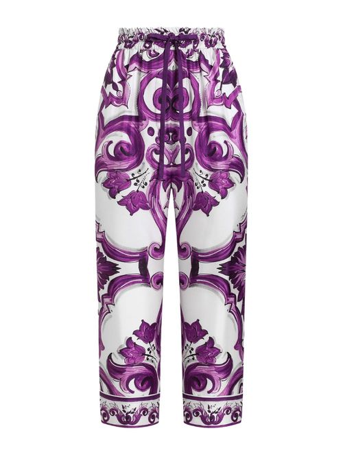 Pantaloni print Majolica