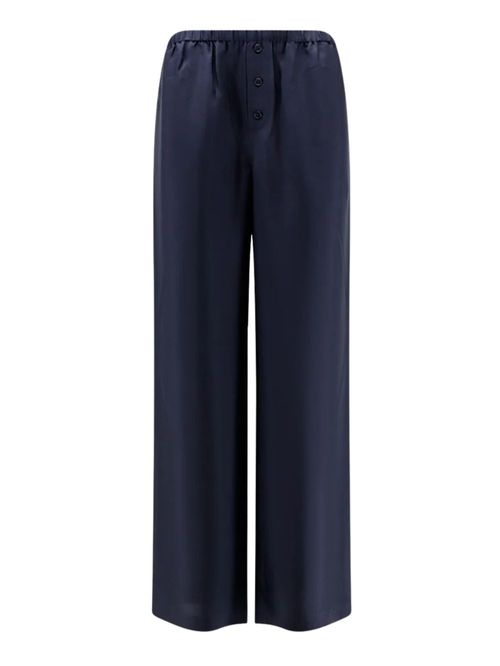 Pantaloni bleumarin din mătase