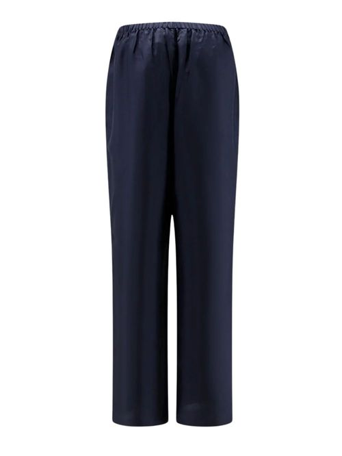 Pantaloni bleumarin din mătase