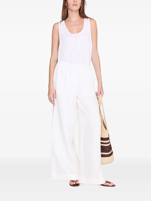 Pantaloni Roslyn albi