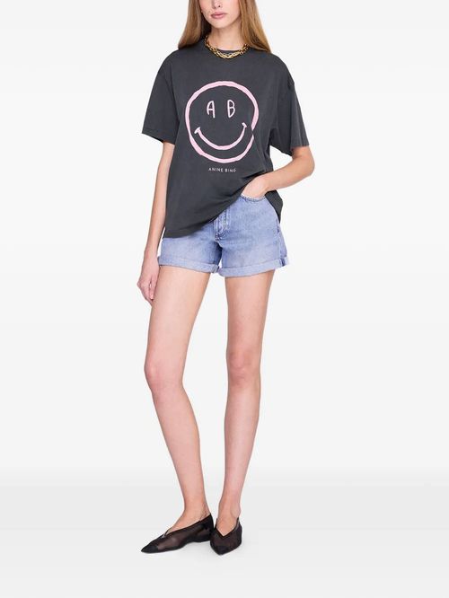 Tricou Smiley gri
