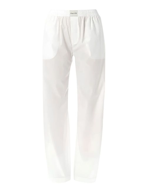 Pantaloni Signature albi