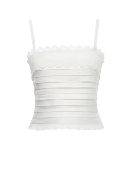 Top Amatista alb