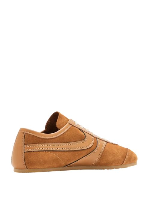 Pantofi sport bej din piele întoarsă