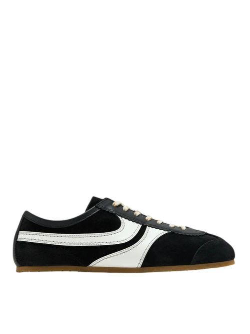 Pantofi sport negri piele întoarsă