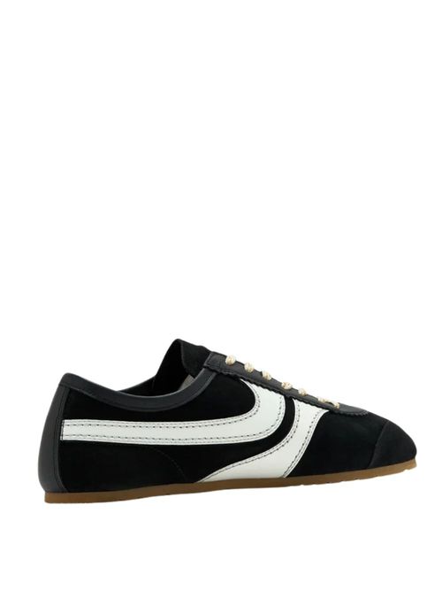 Pantofi sport negri piele întoarsă