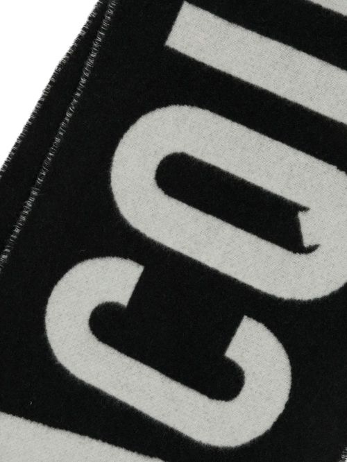 Fular negru cu logo