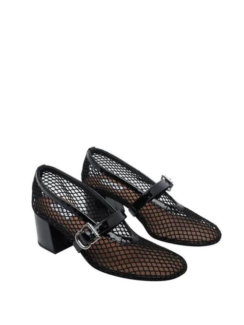 Pantofi cu toc din plasă 55mm