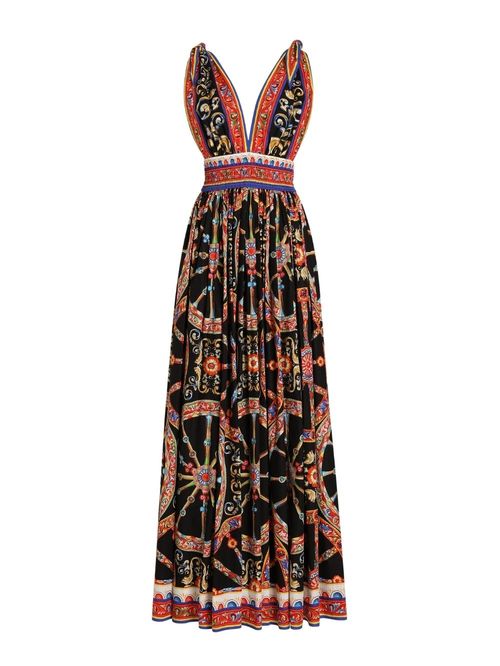 Rochie lungă imprimeu Carretto