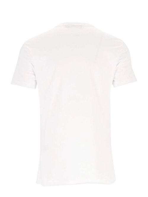 Tricou alb cu logo brodat