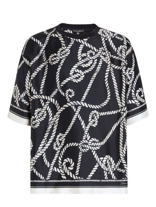 Tricou bleumarin cu imprimeu