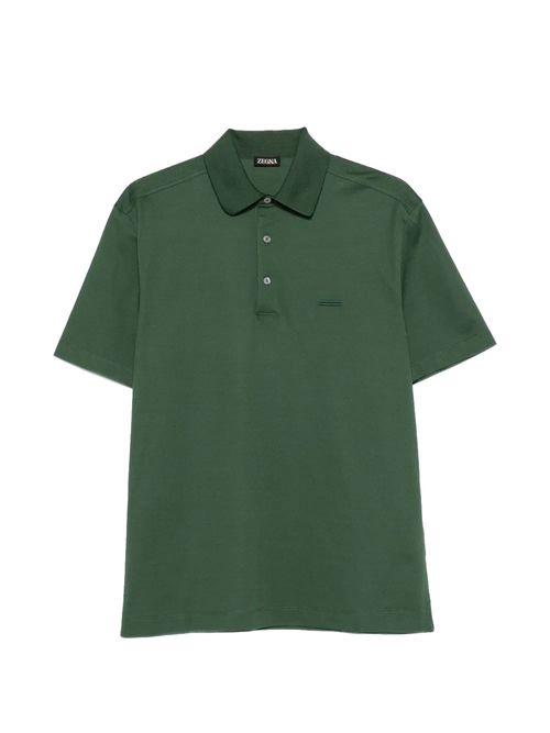 Tricou polo verde din bumbac
