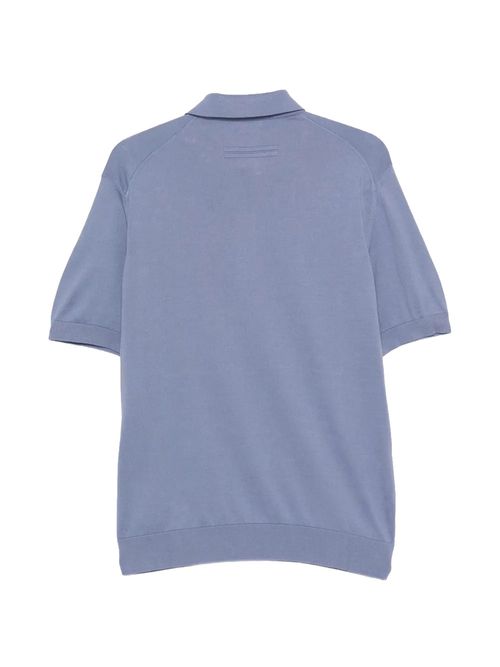 Tricou polo albastru bumbac
