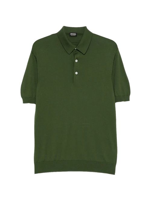 Tricou polo verde bumbac