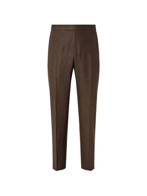 Pantaloni maro din in