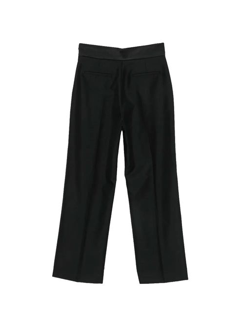 Pantaloni negri cu fundă