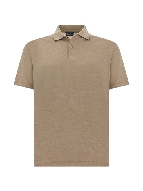 Tricou polo mătase cu bumbac