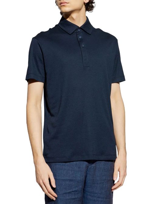Tricou polo bleumarin bumbac
