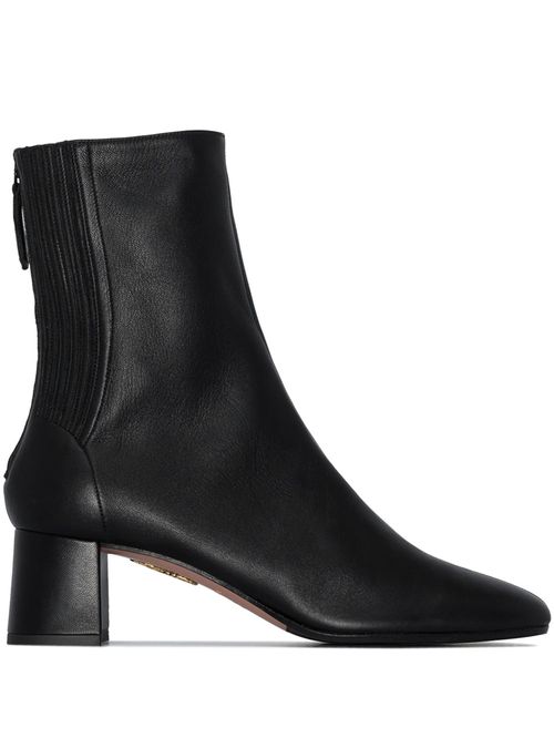 Botine negre din piele