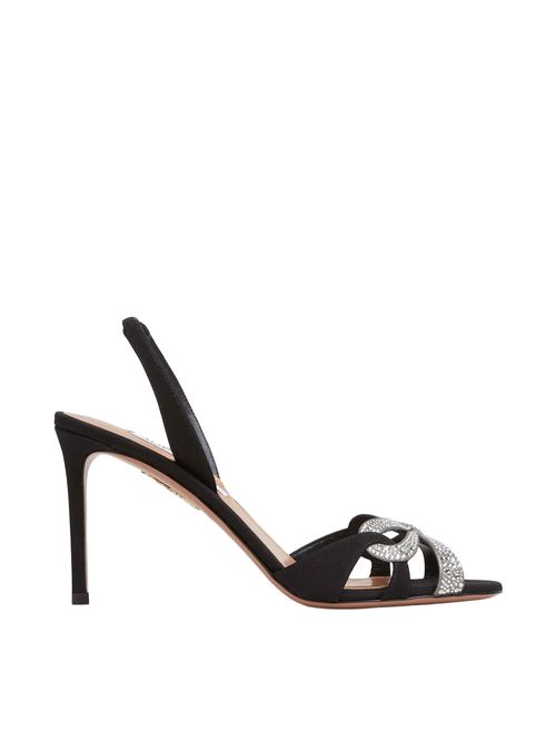 Sandale negre Crystal