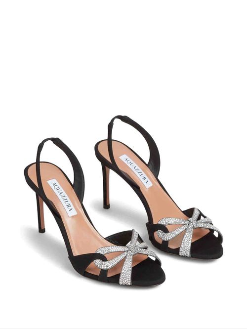 Sandale negre Crystal