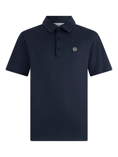 Tricou polo bleumarin cu logo