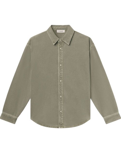 Cămașa verde din denim