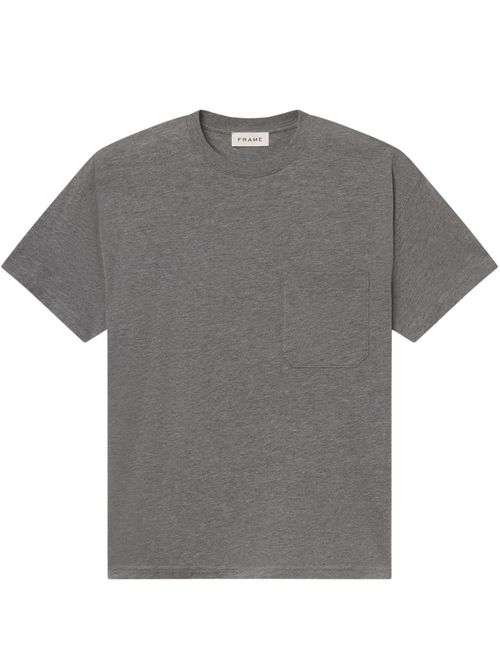 Tricou gri cu buzunar