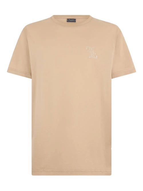 Tricou bej cu logo