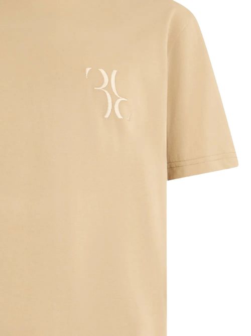 Tricou bej cu logo