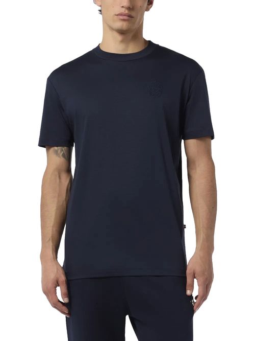 Tricou bleumarin cu logo brodat