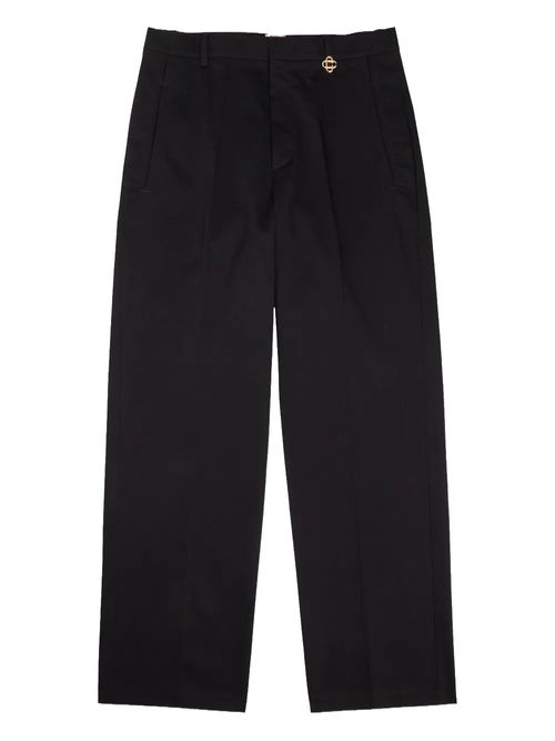 Pantaloni negri cu logo