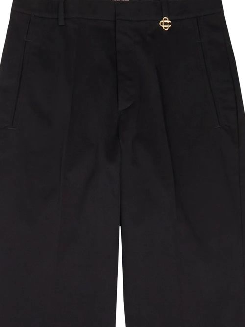 Pantaloni negri cu logo