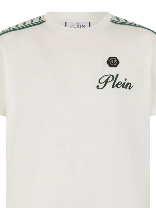 Tricou alb cu broderie