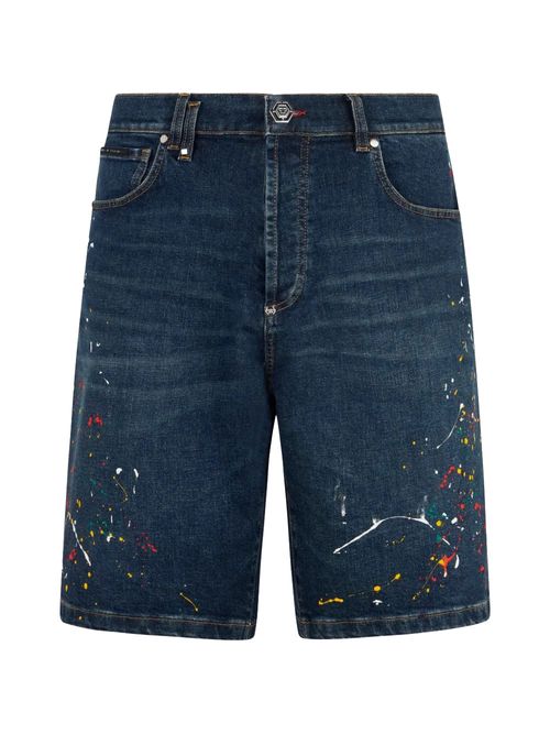 Pantaloni scurți efect de vopsea