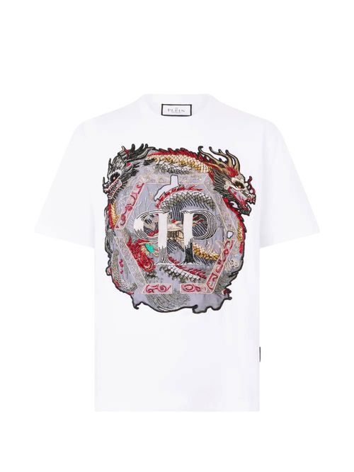 Tricou Dragon alb cu imprimeu