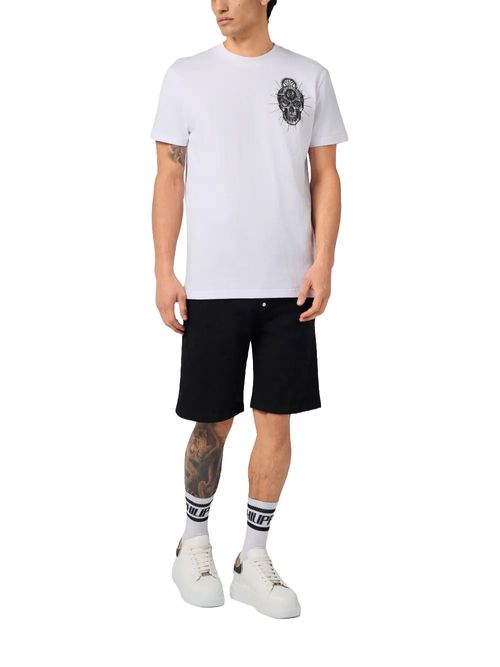 Tricou alb cu broderie