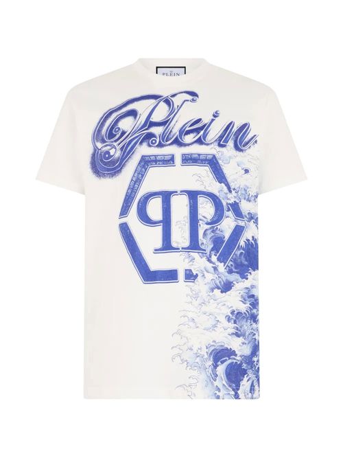 Tricou cu imprimeu albastru