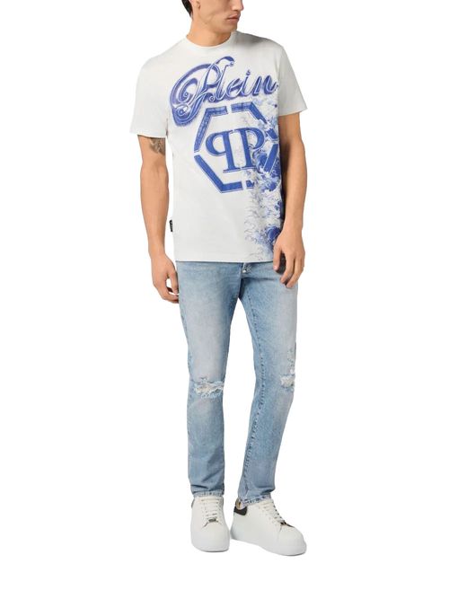 Tricou cu imprimeu albastru