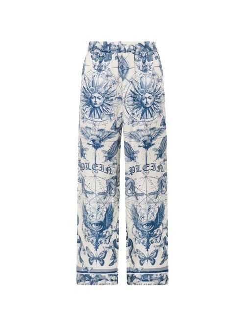 Pantaloni din mătase cu imprimeu