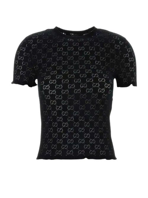 Tricou negru cu monograme